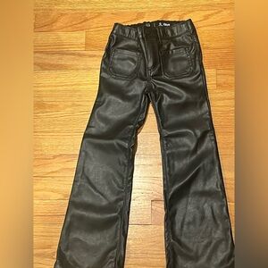Stylish Black Kids Leather Pants